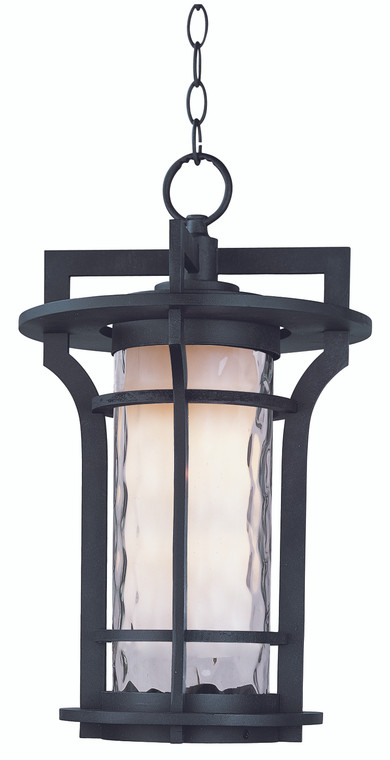 Maxim Oakville 1-Light Outdoor Hanging Lantern in Black Oxide 30488WGBO