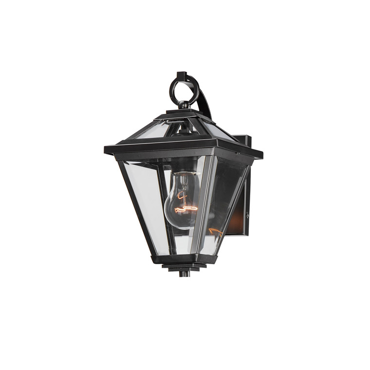 Maxim Prism 12" Outdoor Wall Sconce in Black 30562CLBK
