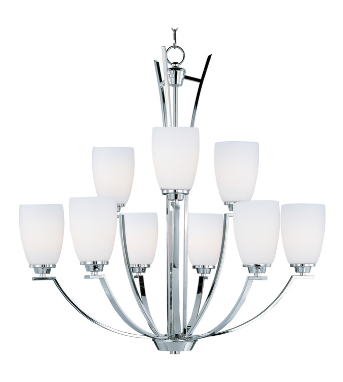 Maxim Rocco 9-Light Chandelier in Polished Chrome 20026SWPC