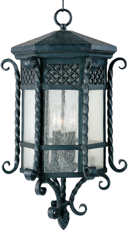 Maxim Scottsdale 3-Light Outdoor Hanging Lantern in Country Forge 30129CDCF