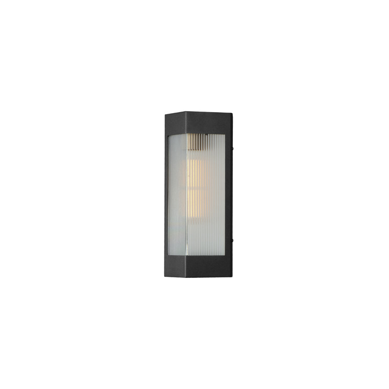 Maxim Triform 14" Outdoor Wall Sconce in Black / Antique Brass 30761CRBKAB