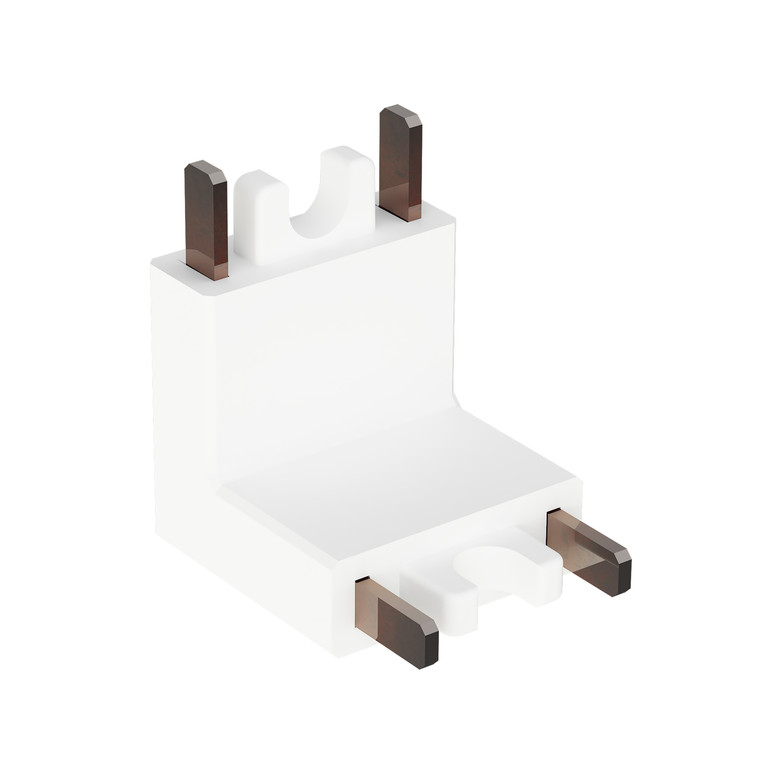 ET2 Contemporary Lighting Continuum Track Wall To Ceiling Connector in White ETMSC90-W2C-WT