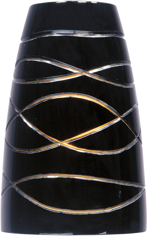 ET2 Contemporary Lighting Black Amber Swirl Glass in  EG90450