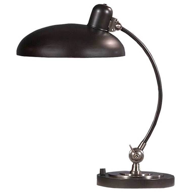 Robert Abbey Bruno Table Lamp in Lead Bronze Finish with Ebonized Nickel Accents 1840