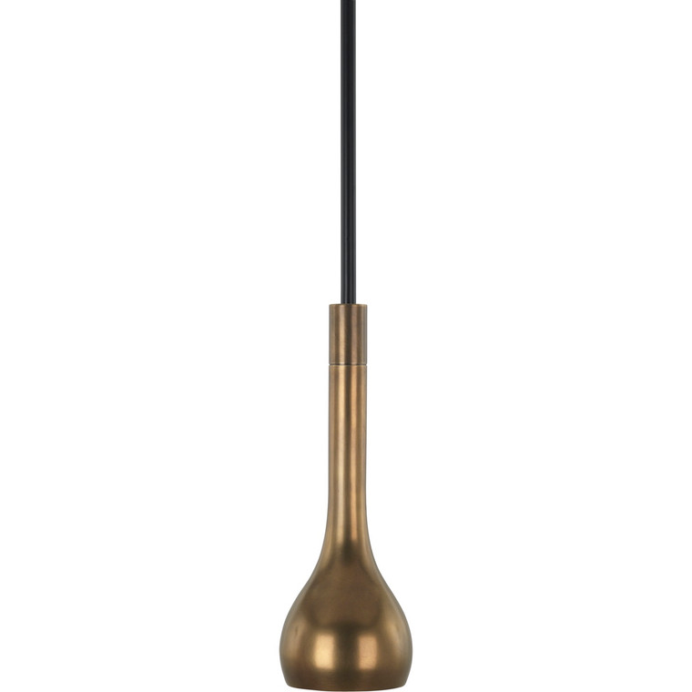 Robert Abbey Axis Pendant in Aged Brass Finish with Cocoa Brown Accents 2134