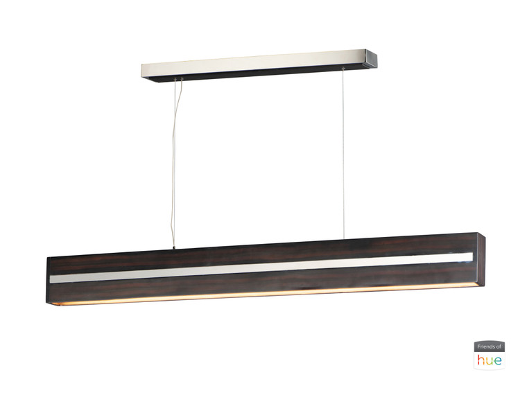 ET2 Contemporary Lighting iWood Friends of Hue LED Pendant in Wenge / Polished Chrome E35018-WEPC