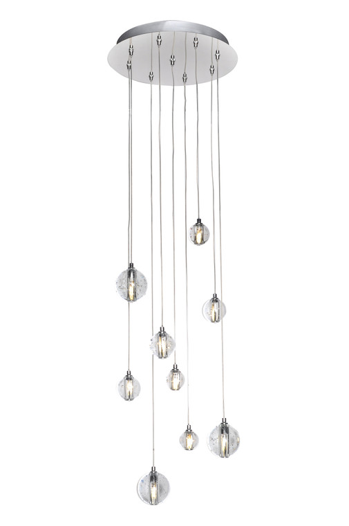 ET2 Contemporary Lighting Harmony 9-Light LED Pendant in Polished Chrome E24506-91PC