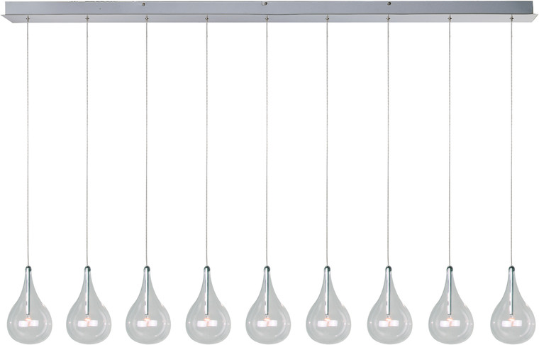 ET2 Contemporary Lighting Larmes 9-Light Pendant in Polished Chrome E23119-18