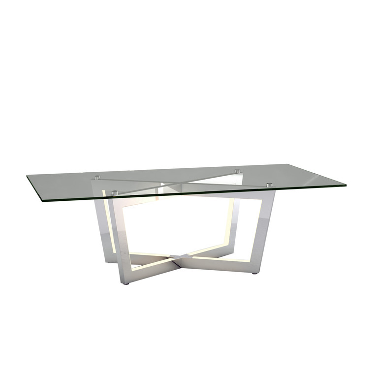 ET2 Contemporary Lighting Carlo LED Coffee Table in Polished Chrome E71019-PC