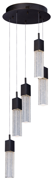 ET2 Contemporary Lighting Fizz III 5-Light LED Pendant in Bronze E22765-89BZ