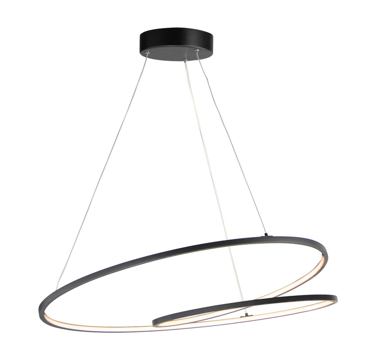 ET2 Contemporary Lighting Cycle 31.5" LED Pendant in Black E21327-BK