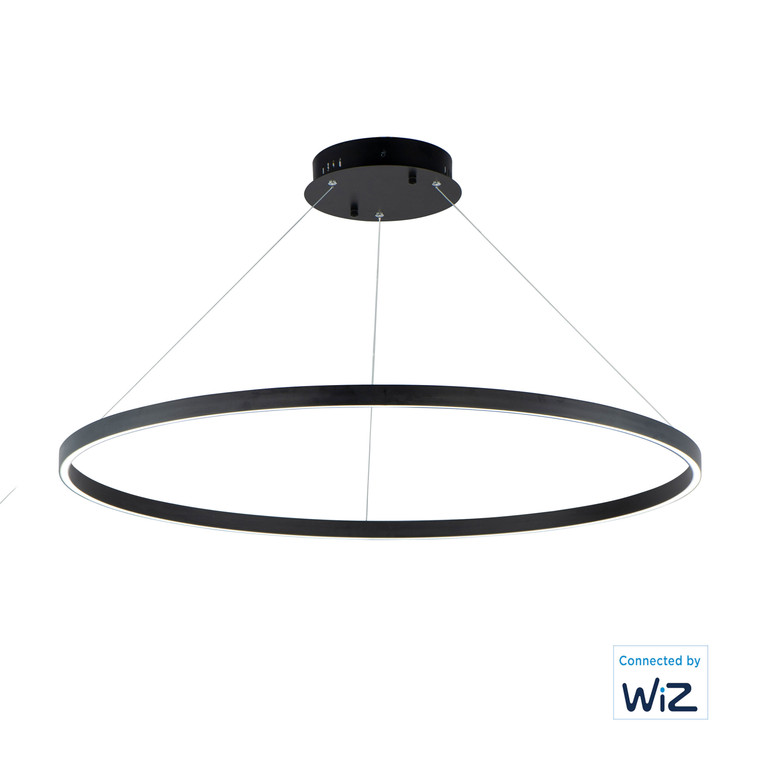 ET2 Contemporary Lighting Groove 40" LED Pendant WiZ in Black E22728-BK