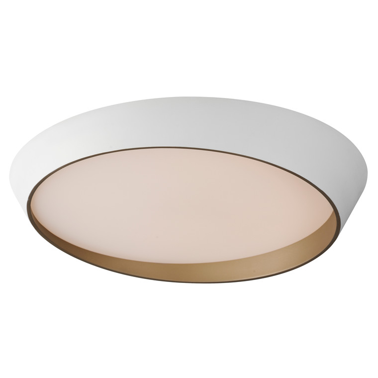 ET2 Contemporary Lighting Slant 31.5" LED Flush Mount in White/Gold E51034-WTGLD