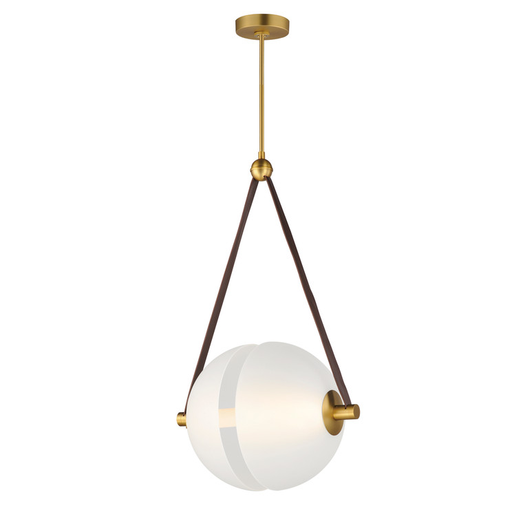 ET2 Contemporary Lighting Dispatch 21" LED Pendant in Natural Aged Brass E24089-90NAB