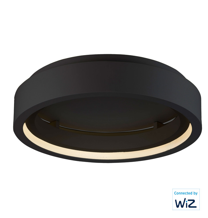 ET2 Contemporary Lighting iCorona 24" LED Flush Mount WiZ Color in Black E35101-BK