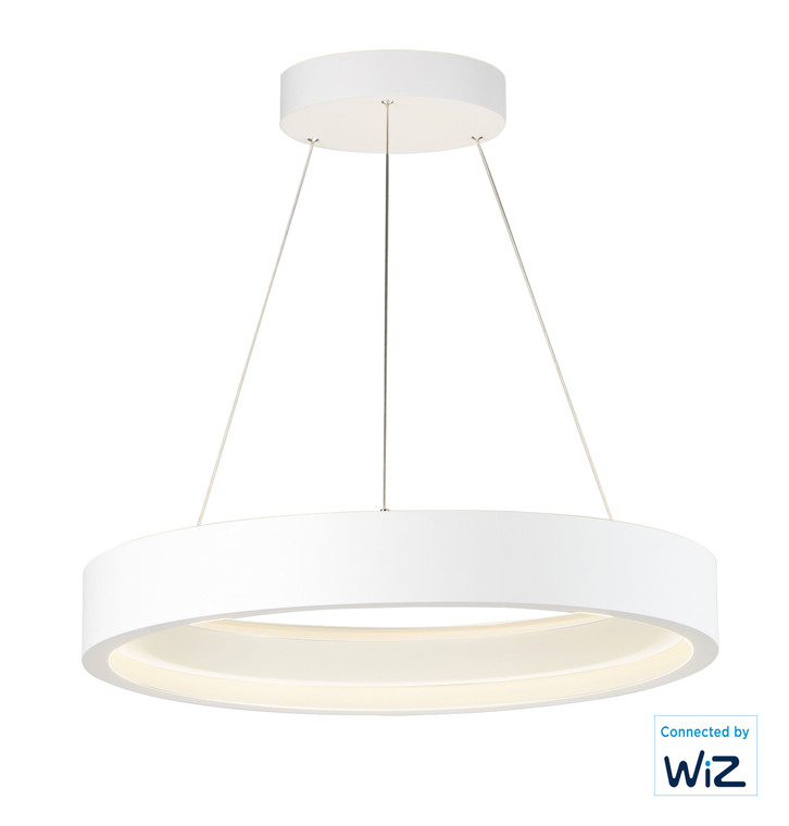 ET2 Contemporary Lighting iCorona 28" LED Pendant WiZ Color in Matte White E35104-MW