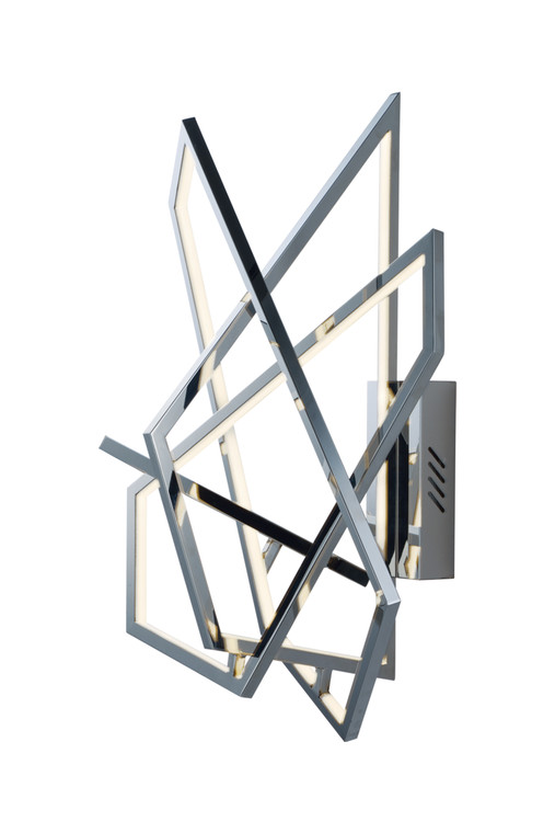 ET2 Contemporary Lighting Trapezoid LED Wall Sconce in Polished Chrome E22674-PC