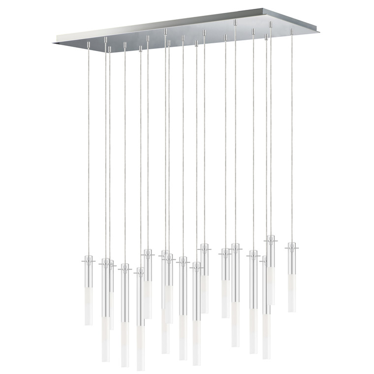 ET2 Contemporary Lighting Pipette 17-Light LED Pendant in Polished Chrome E31099-93PC