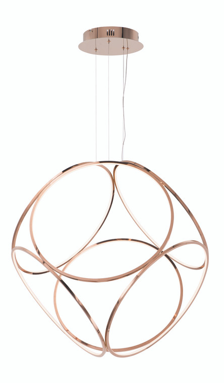 ET2 Contemporary Lighting Form X-Large LED Pendant in Rose Gold E22128-RG