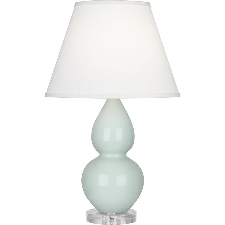 Robert Abbey Celadon Small Double Gourd Accent Lamp in Celadon Glazed Ceramic with Lucite Base A788X