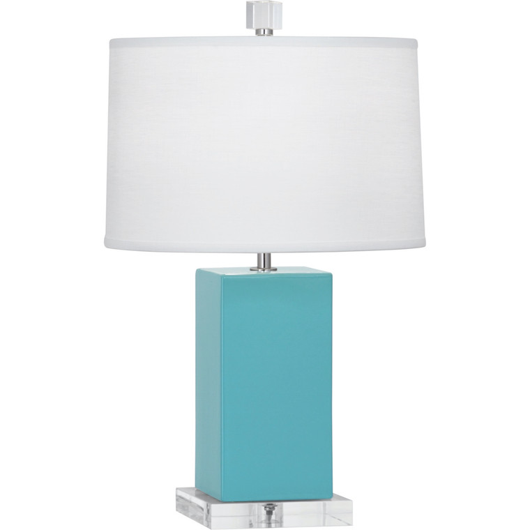 Robert Abbey Egg Blue Harvey Accent Lamp in Egg Blue Glazed Ceramic EB990