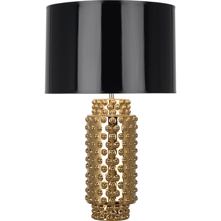 Robert Abbey Polished Gold Dolly Table Lamp in Textured Ceramic with Gold Metallic Glaze G800B