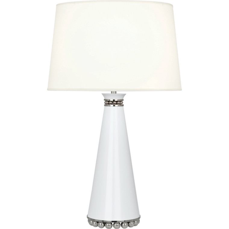 Robert Abbey Pearl Table Lamp in Lily Lacquered Paint and Polished Nickel Accents LY45X