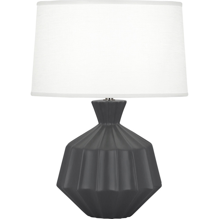 Robert Abbey Matte Ash Orion Table Lamp in Matte Ash Glazed Ceramic MCR18