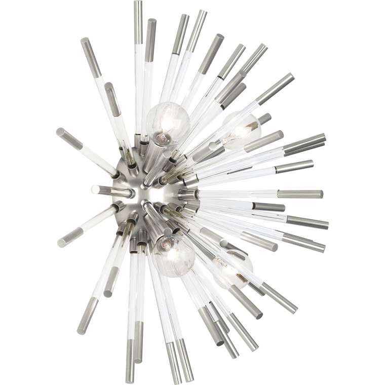 Robert Abbey Andromeda Wall Sconce in Polished Nickel Finish with Clear Acrylic Rods S167