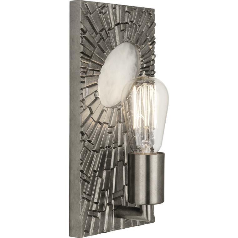 Robert Abbey Goliath Wall Sconce in Antiqued Polished Nickel with White Rock Crystal Accent S418