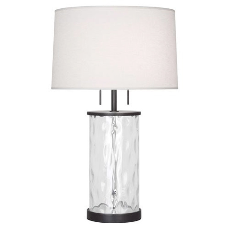 Robert Abbey Gloria Table Lamp in Deep Patina Bronze Finish with Wavy Glass Body Z1440