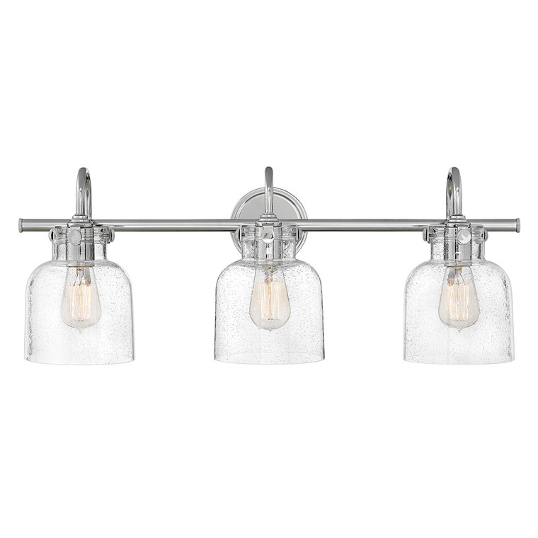 Hinkley Lighting Congress Cylinder Glass Three Light Vanity Chrome 50123CM