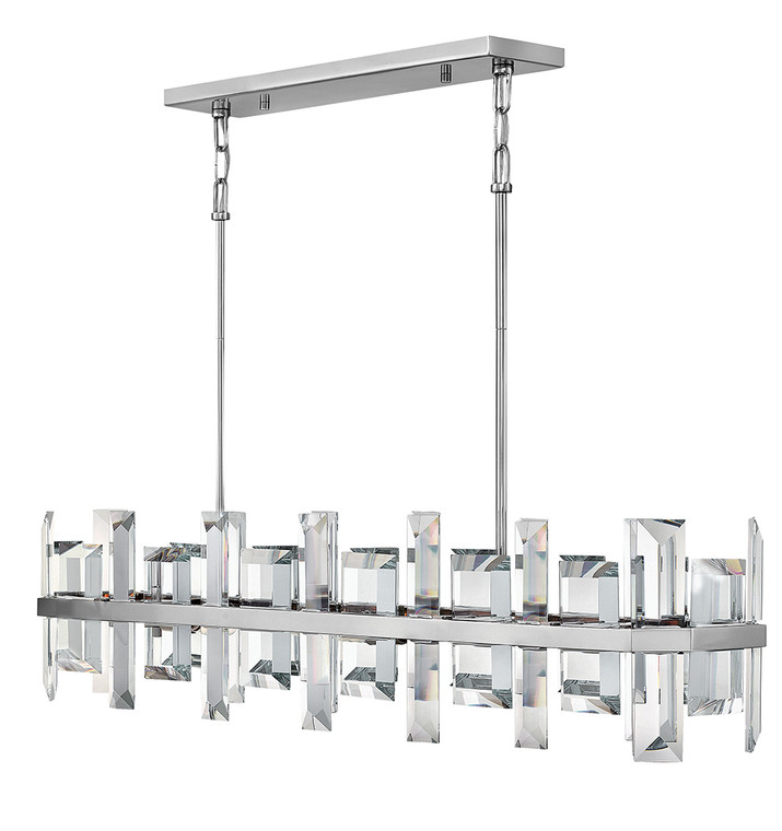 Fredrick Ramond Lighting Odette Eight Light Linear Polished Nickel FR39216PNI