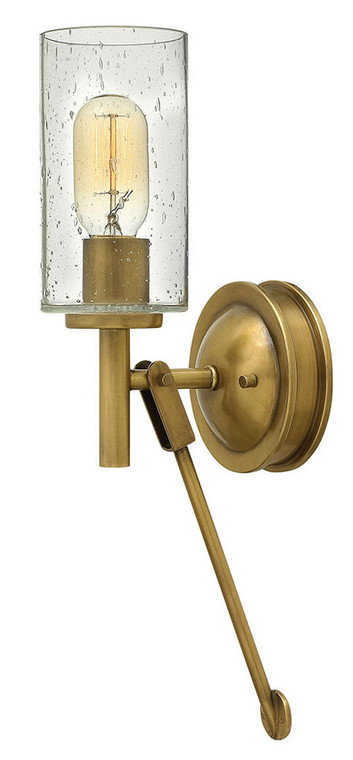 Hinkley Lighting Collier Single Light Sconce Heritage Brass 3380HB