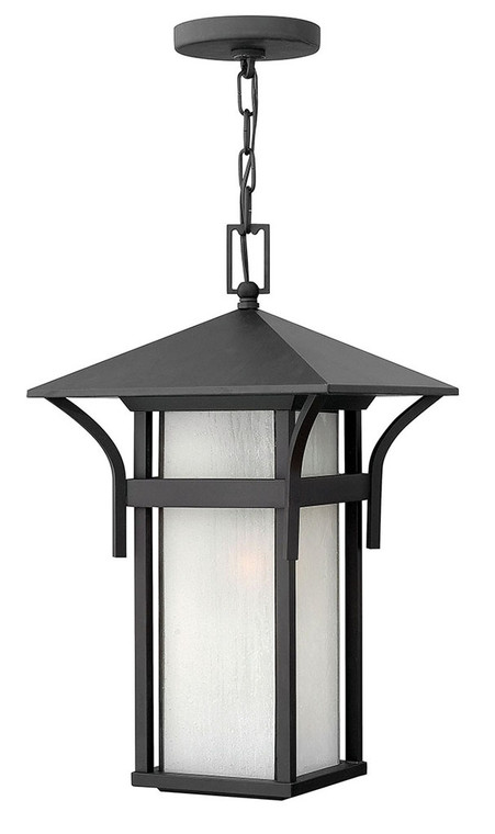 Hinkley Lighting Harbor Large Hanging Lantern Satin Black Integrated LED Bulb(s) 2572SK-LED