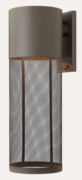 Hinkley Lighting Aria Large Wall Mount Lantern Buckeye Bronze Integrated LED Bulb(s) 2305KZ-LED