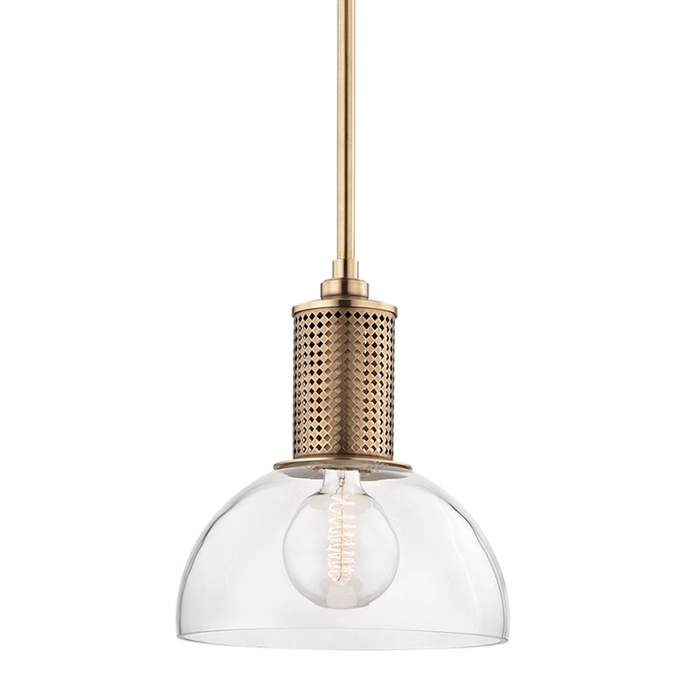 Hudson Valley Lighting Halcyon Pendant in Aged Brass 7214-AGB