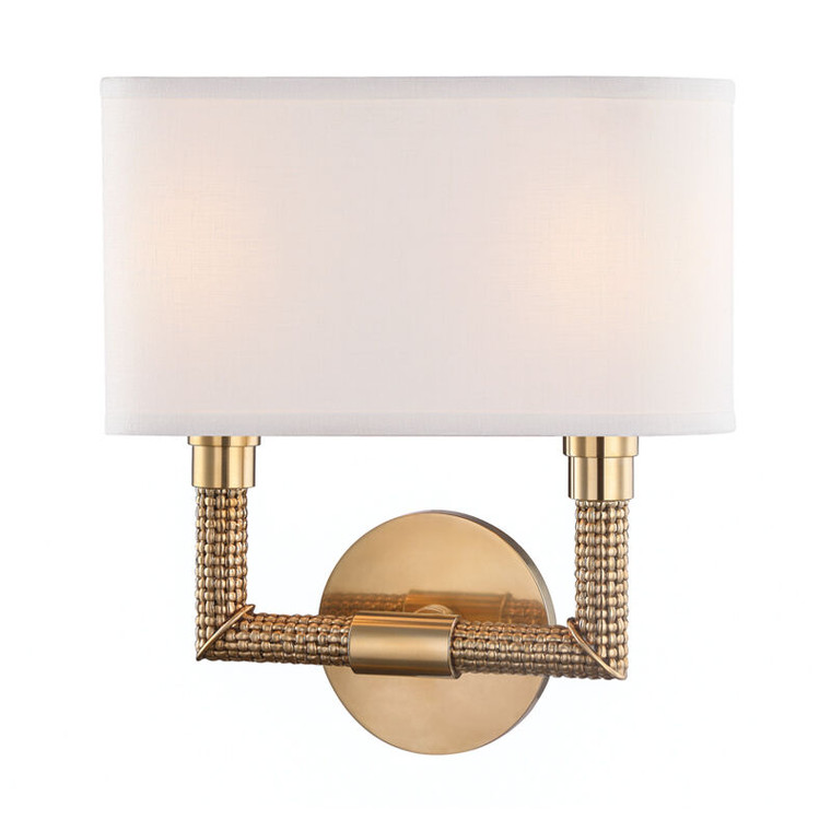 Hudson Valley Lighting Dubois Wall Sconce in Aged Brass 1022-AGB