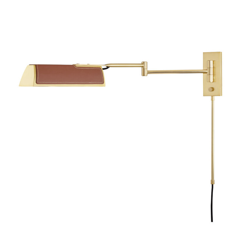 Hudson Valley Lighting Holtsville Plug-In Sconce in Aged Brass 5331-AGB