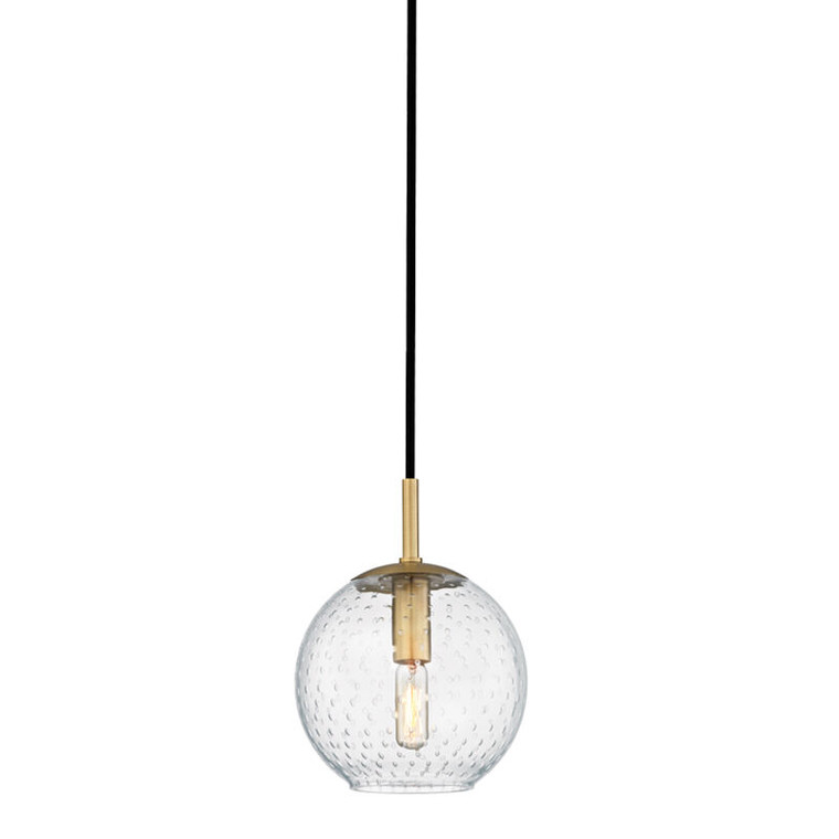 Hudson Valley Lighting Rousseau Pendant in Aged Brass 2007-AGB-CL