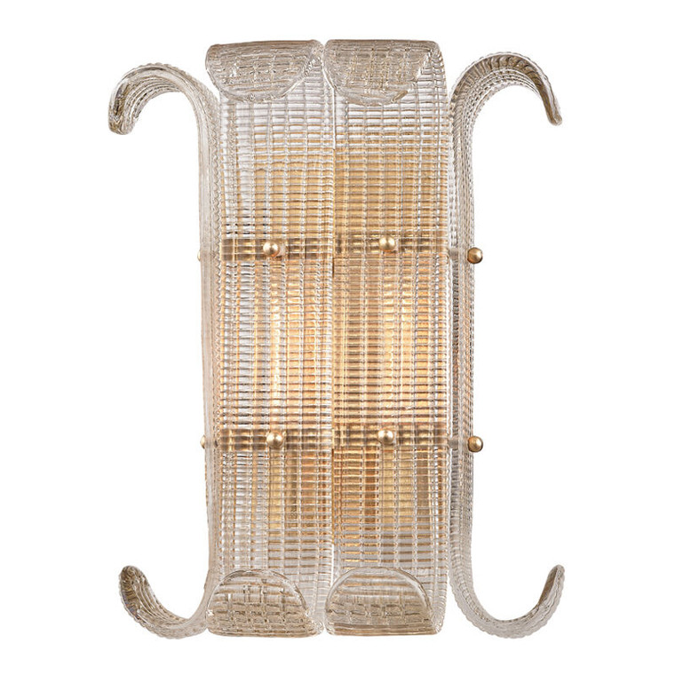 Hudson Valley Lighting Brasher Wall Sconce in Aged Brass 2902-AGB