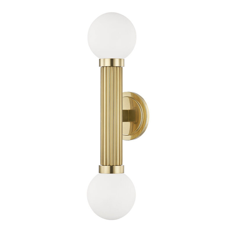 Hudson Valley Lighting Reade Wall Sconce in Aged Brass 5102-AGB