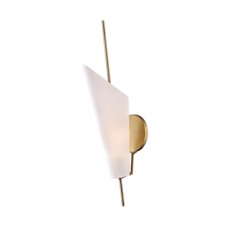 Hudson Valley Lighting Cooper Wall Sconce in Aged Brass 8061-AGB