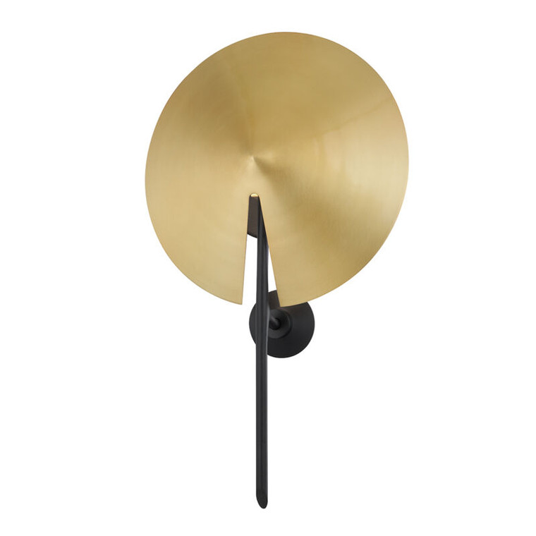 Hudson Valley Lighting Equilibrium Wall Sconce in Aged Brass/black 9701-AGB/BK