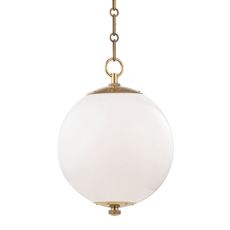 Hudson Valley Lighting Sphere No.1 Pendant in Aged Brass MDS700-AGB