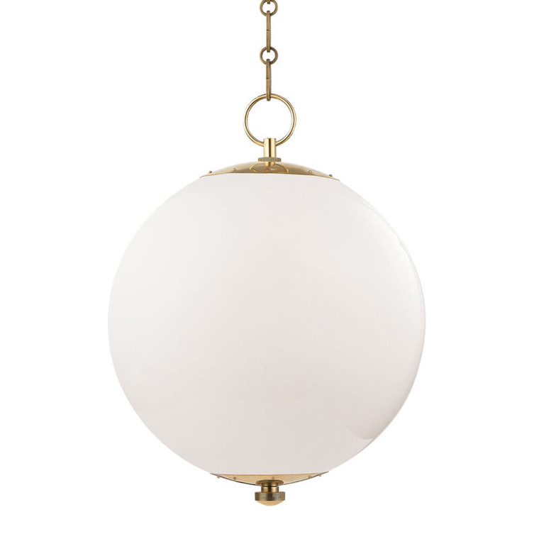 Hudson Valley Lighting Sphere No.1 Pendant in Aged Brass MDS701-AGB