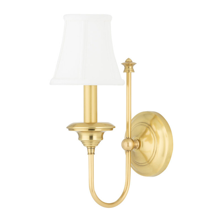 Hudson Valley Lighting Yorktown Wall Sconce in Aged Brass 8711-AGB