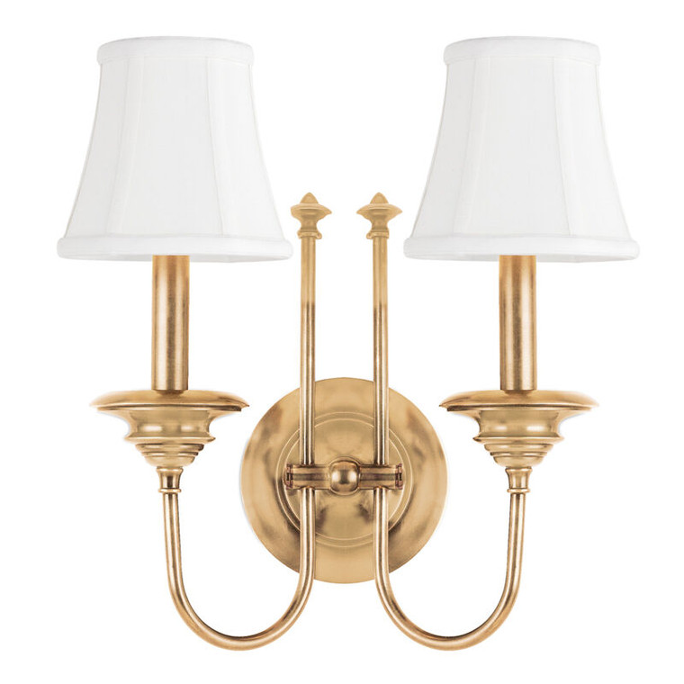 Hudson Valley Lighting Yorktown Wall Sconce in Aged Brass 8712-AGB