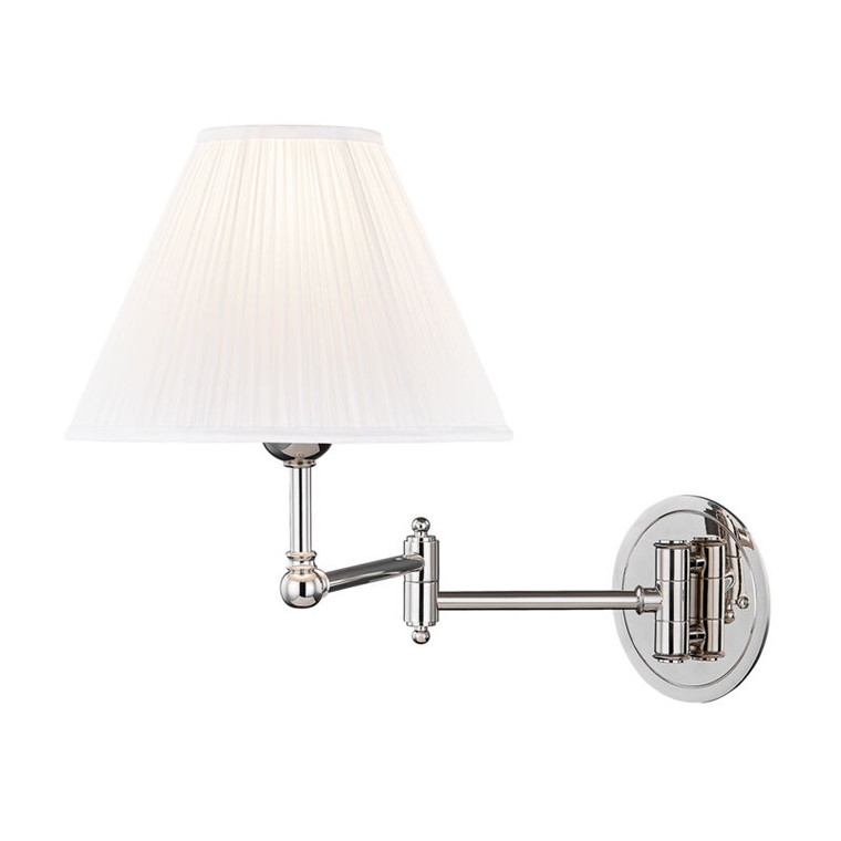 Hudson Valley Lighting Signature No.1 Wall Sconce in Polished Nickel MDS603-PN