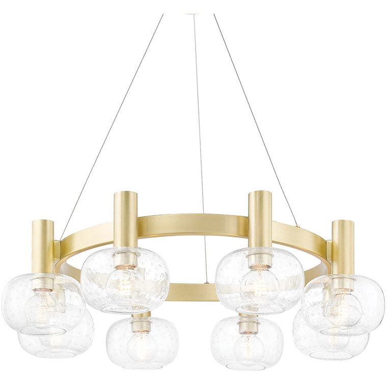 Mitzi 8 Light Chandelier in Aged Brass H403808-AGB